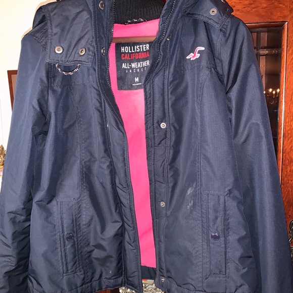 Hollister Jackets \u0026 Coats | Navy Blue Jacket | Color: Blue | Size: M | Gabbi_Ma's Closet